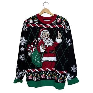 Ugly Holiday Sweater – Santa Design – Size M